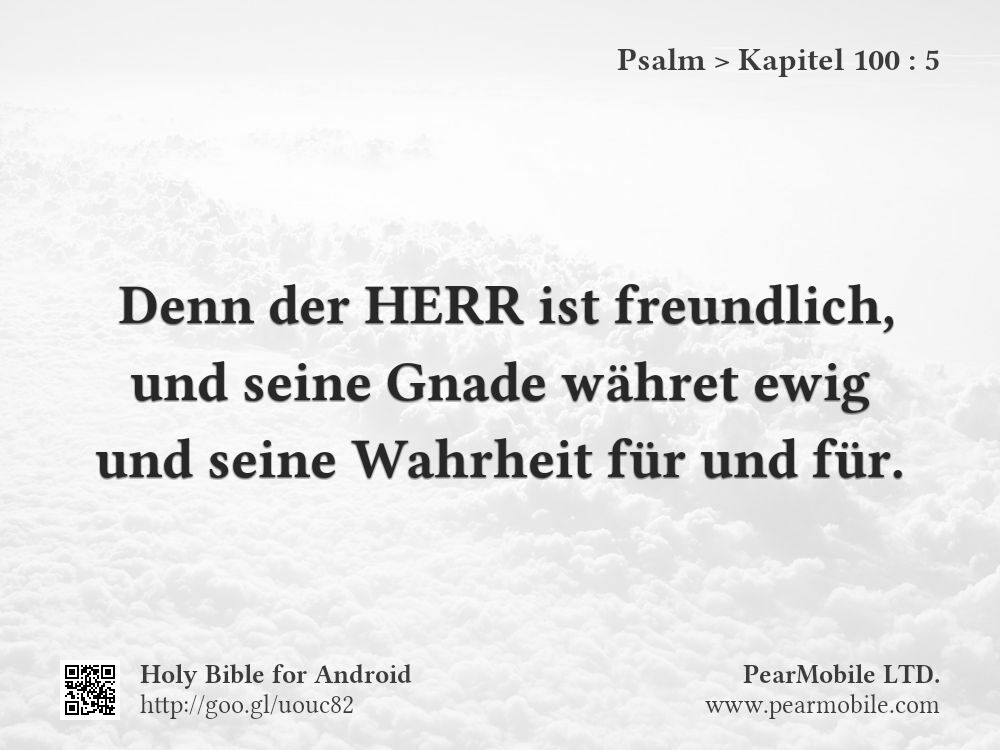 Psalm, Kapitel 100:5